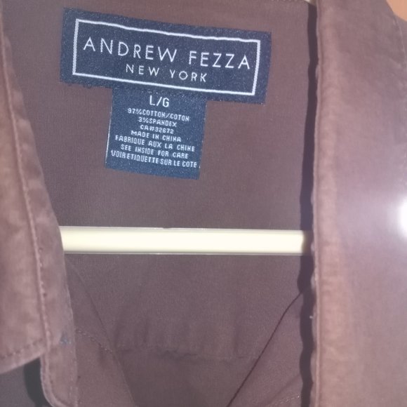Andrew Fezza | Men's Long-Sleeve Shirt | Size L | Chocolate Brown - Picture 3 of 3